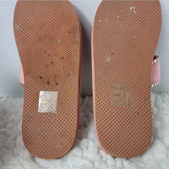 Jack Rogers Womens Slipper Flip Flops Comfort Sandals Size 6 Pink Faux Fur - Picture 11 of 11